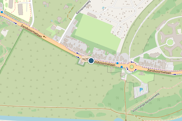 Politie-melding op Zandvoortselaan, Zandvoort op 28 juni, kaart-overzicht