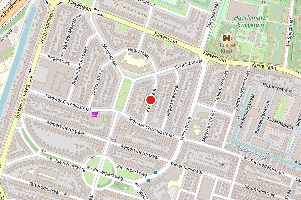 Brandweer-melding op Kempstraat, Haarlem op 28 juni, kaart-overzicht