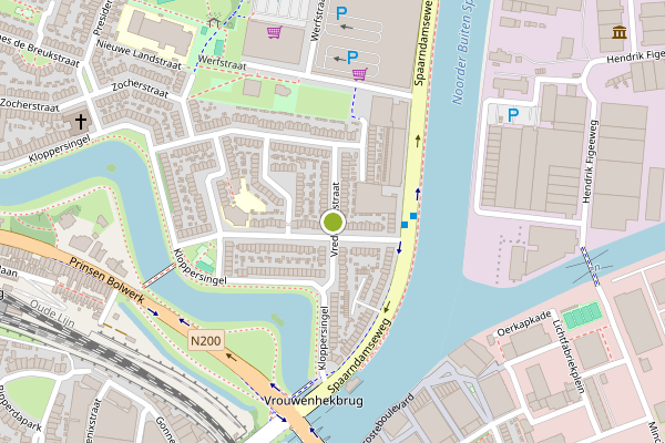 Ambulance-melding op Vredenrijkstraat, Haarlem op 29 juni, kaart-overzicht
