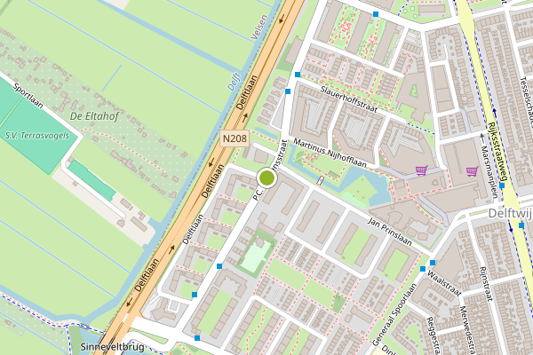 Ambulance-melding op P.C. Boutensstraat, Haarlem op 29 juni, kaart-overzicht