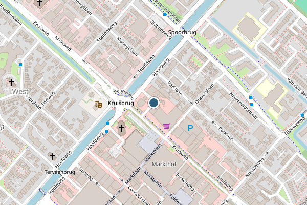 Politie-melding op Marktplein, Hoofddorp op 29 juni, kaart-overzicht