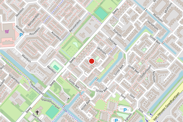 Brandweer-melding op Oksholm, Hoofddorp op 28 juni, kaart-overzicht