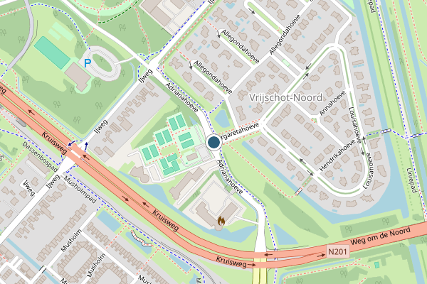 Politie-melding op Adrianahoeve, Hoofddorp op 28 juni, kaart-overzicht