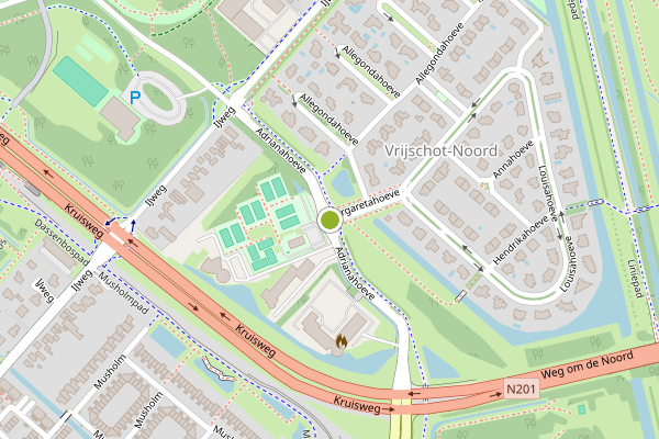 Ambulance-melding op Adrianahoeve, Hoofddorp op 28 juni, kaart-overzicht