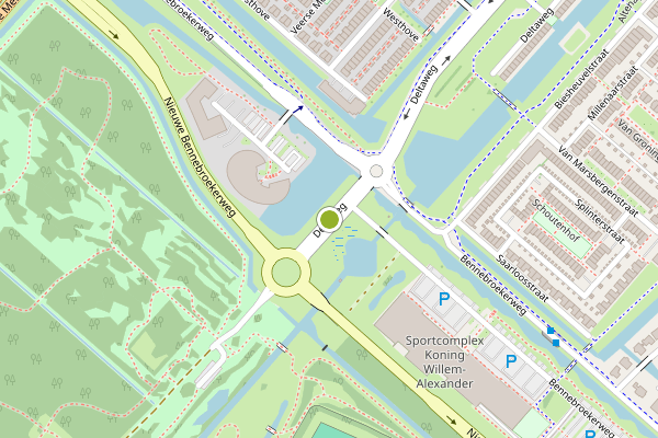 Ambulance-melding op Deltaweg, Hoofddorp op 28 juni, kaart-overzicht
