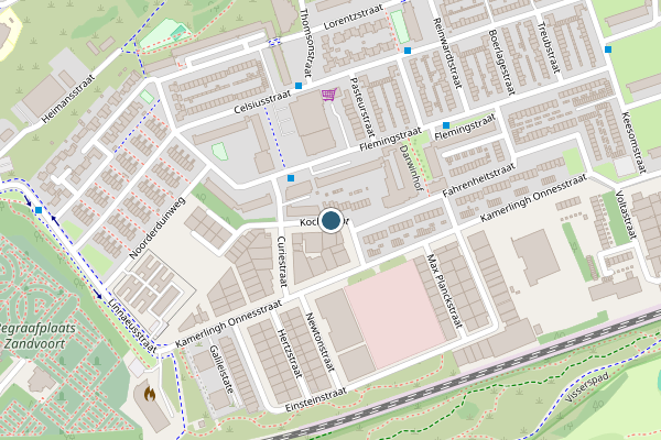 Politie-melding op Kochstraat, Zandvoort op 29 juni, kaart-overzicht