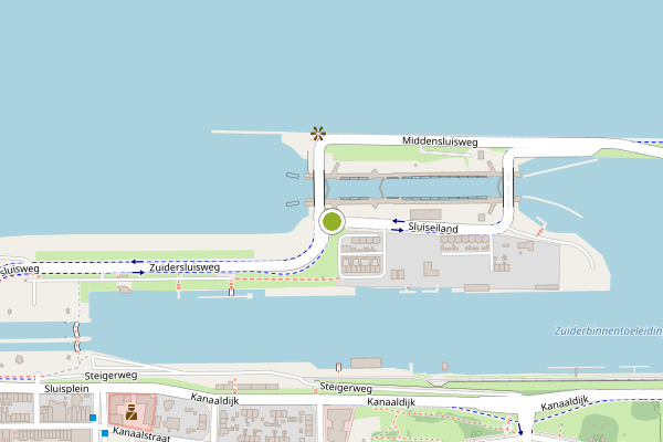 Ambulance-melding op Sluiseiland, IJmuiden op 29 juni, kaart-overzicht