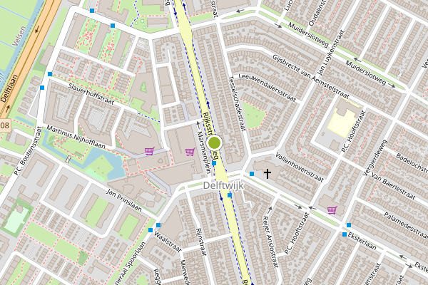 Ambulance-melding op Rijksstraatweg, Haarlem op 29 juni, kaart-overzicht