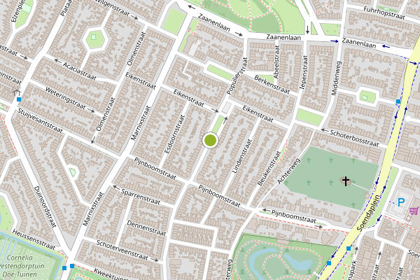 Ambulance-melding op Kastanjestraat, Haarlem op 29 juni, kaart-overzicht