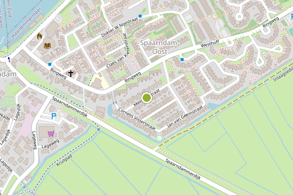 Ambulance-melding op Melchiorstraat, Spaarndam op 30 juni, kaart-overzicht