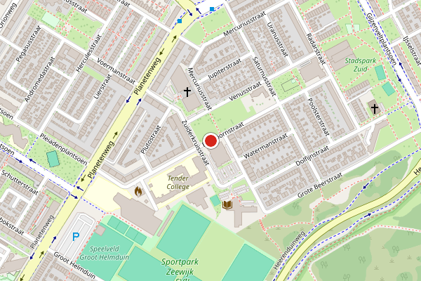 Brandweer-melding op Eenhoornstraat, IJmuiden op 30 juni, kaart-overzicht