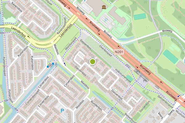 Ambulance-melding op Dassenbos, Hoofddorp op 30 juni, kaart-overzicht
