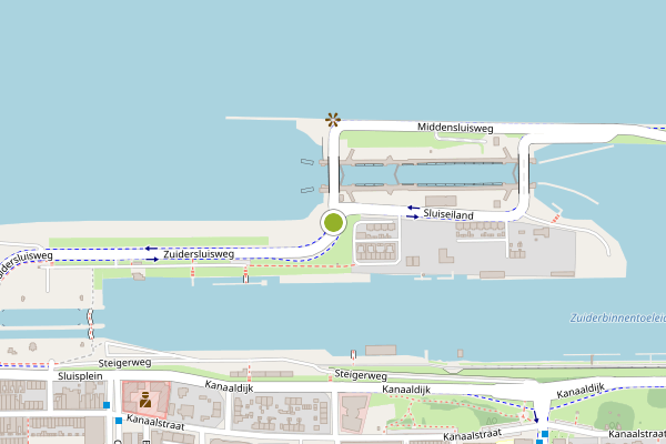 Ambulance-melding op Zuidersluisweg, IJmuiden op 1 juli, kaart-overzicht