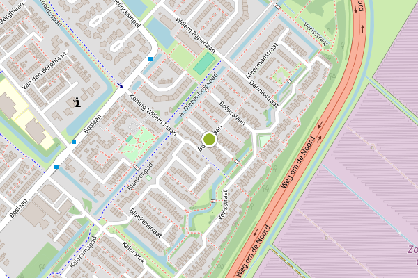 Ambulance-melding op Bolstralaan, Hoofddorp op 1 juli, kaart-overzicht