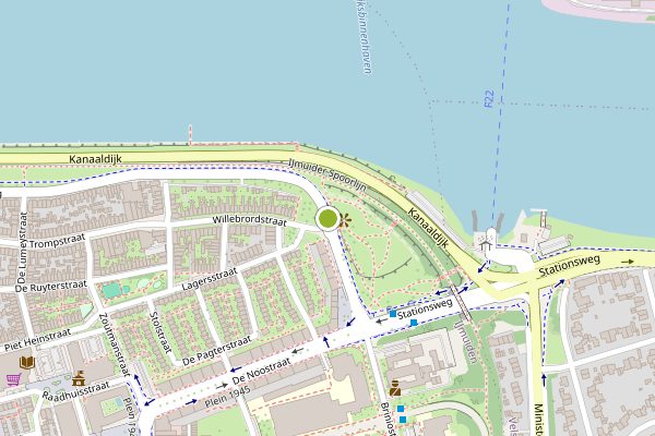 Ambulance-melding op IJmuiderstraatweg, IJmuiden op 2 juli, kaart-overzicht