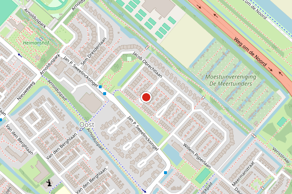 Brandweer-melding op Johannes Verhulsthof, Hoofddorp op 3 juli, kaart-overzicht