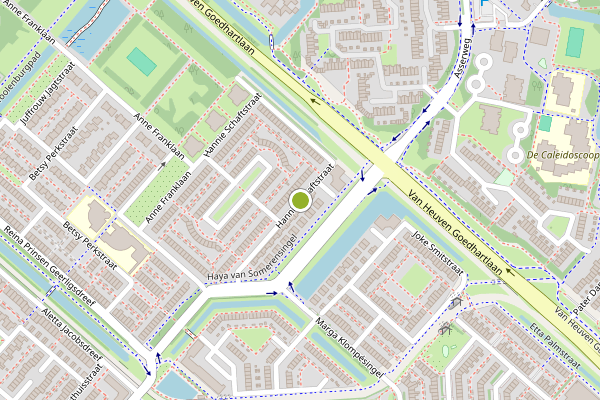 Ambulance-melding op Hannie Schaftstraat, Hoofddorp op 3 juli, kaart-overzicht
