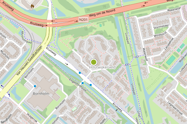 Ambulance-melding op Houtwijkerveld, Hoofddorp op 3 juli, kaart-overzicht