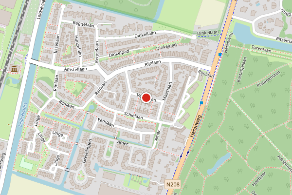 Brandweer-melding op Vechtlaan, Heemstede op 3 juli, kaart-overzicht