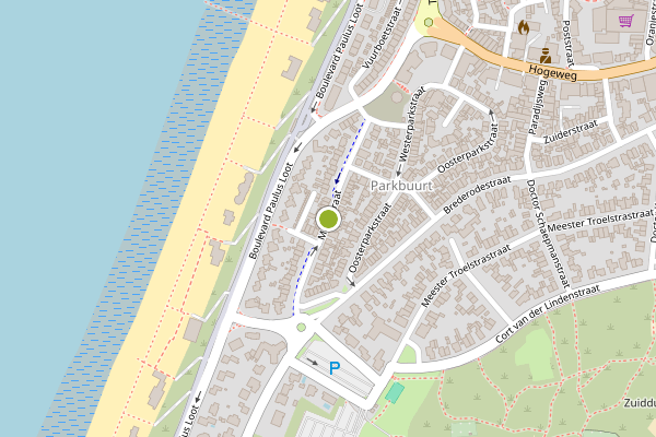Ambulance-melding op Marisstraat, Zandvoort op 4 juli, kaart-overzicht