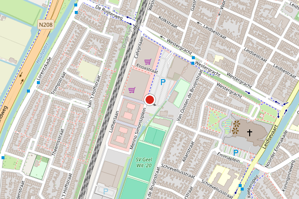 Brandweer-melding op Menno Simonszplein, Haarlem op 5 juli, kaart-overzicht