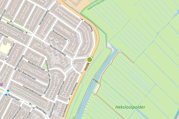 Ambulance-melding op Vondelweg, Haarlem op 5 juli, kaart-overzicht