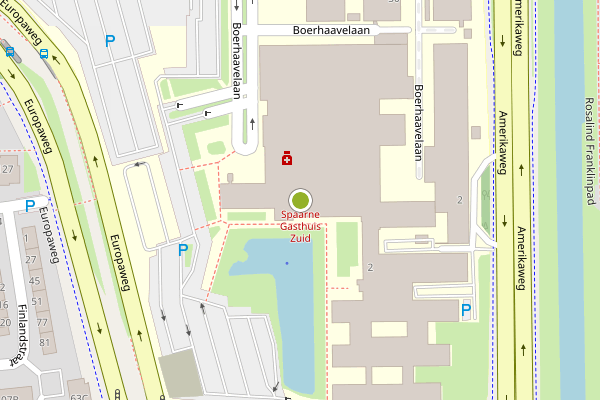 Ambulance-melding op Boerhaavelaan, Haarlem op 5 juli, kaart-overzicht