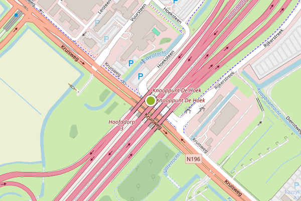 Ambulance-melding op Kruisweg, Hoofddorp op 5 juli, kaart-overzicht