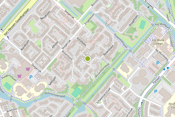 Ambulance-melding op Rosenholm, Hoofddorp op 4 juli, kaart-overzicht