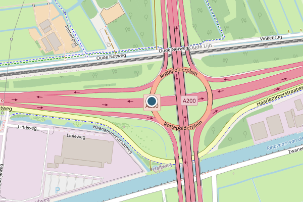 Politie-melding op Kp Rottepolderplein, Halfweg op 6 juli, kaart-overzicht