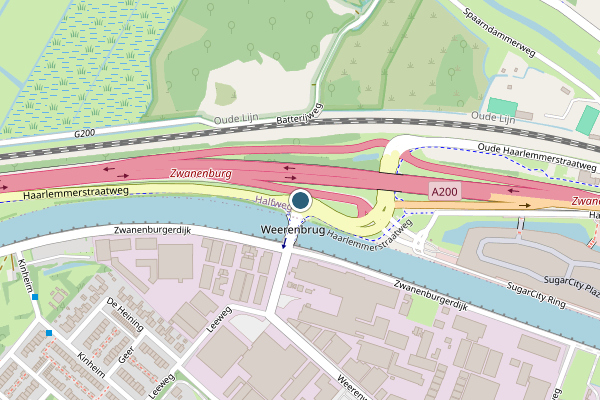 Politie-melding op Haarlemmerstraatweg, Halfweg op 6 juli, kaart-overzicht