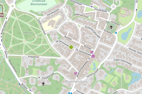 Ambulance-melding op De Genestetweg, Bloemendaal op 5 juli, kaart-overzicht