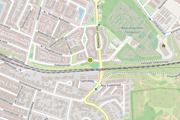 Ambulance-melding op Tollensstraat, Zandvoort op 6 juli, kaart-overzicht