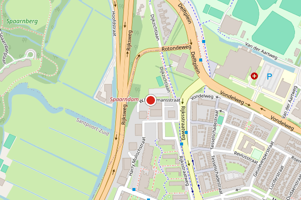 Brandweer-melding op W.F. Hermansstraat, Haarlem op 6 juli, kaart-overzicht