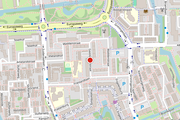 Brandweer-melding op Gaasterlandstraat, Haarlem op 6 juli, kaart-overzicht