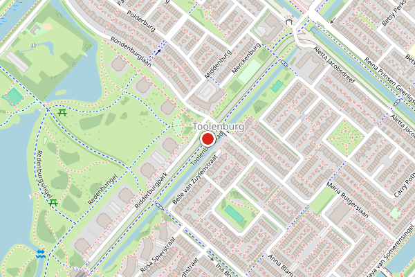 Brandweer-melding op Toolenburgpad, Hoofddorp op 6 juli, kaart-overzicht