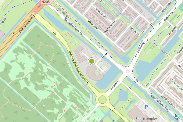 Ambulance-melding op Hof van Pampus, Hoofddorp op 6 juli, kaart-overzicht
