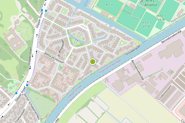 Ambulance-melding op Charlotte van Pallandtlaan, Heemstede op 7 juli, kaart-overzicht
