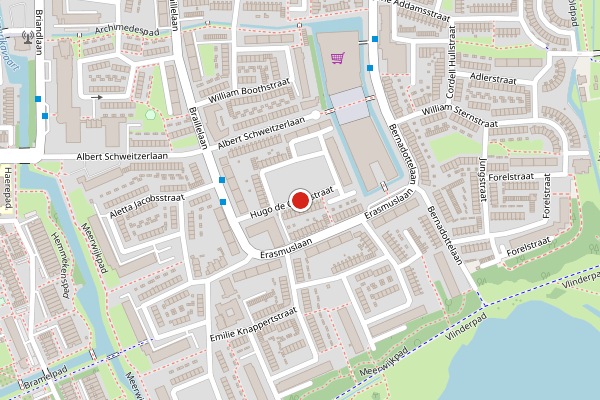 Brandweer-melding op Hugo de Grootstraat, Haarlem op 7 juli, kaart-overzicht