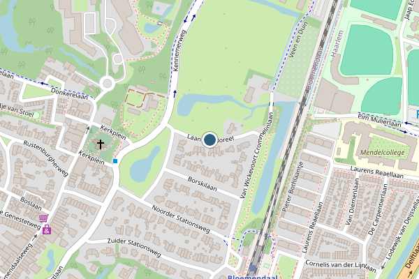 Politie-melding op Laan van Boreel, Bloemendaal op 9 juli, kaart-overzicht