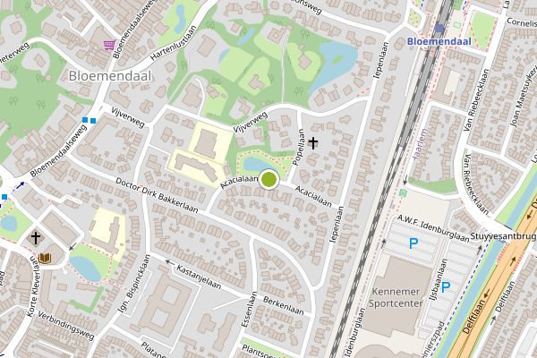 Ambulance-melding op Acacialaan, Bloemendaal op 9 juli, kaart-overzicht