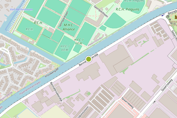 Ambulance-melding op Bennebroekerdijk, Cruquius op 10 juli, kaart-overzicht