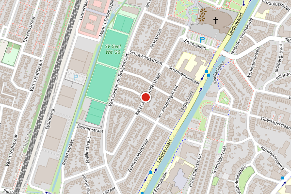 Brandweer-melding op Karel van Manderstraat, Haarlem op 10 juli, kaart-overzicht