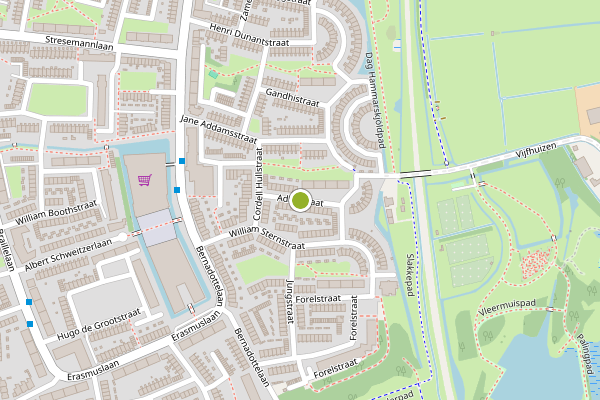 Ambulance-melding op Adlerstraat, Haarlem op 10 juli, kaart-overzicht