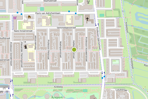 Ambulance-melding op Halbertsmastraat, Haarlem op 9 juli, kaart-overzicht