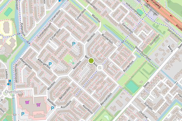 Ambulance-melding op Bervoetsbos, Hoofddorp op 9 juli, kaart-overzicht