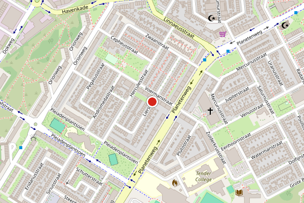 Brandweer-melding op Lierstraat, IJmuiden op 10 juli, kaart-overzicht