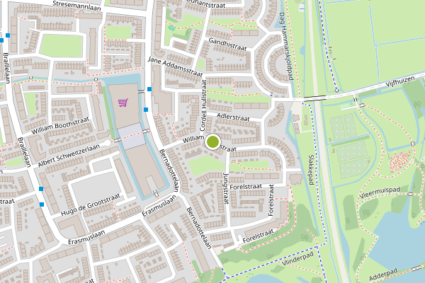 Ambulance-melding op William Sternstraat, Haarlem op 11 juli, kaart-overzicht