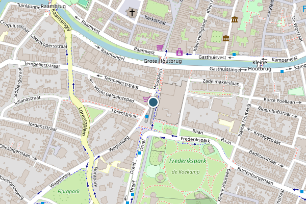 Politie-melding op Houtplein, Haarlem op 10 juli, kaart-overzicht