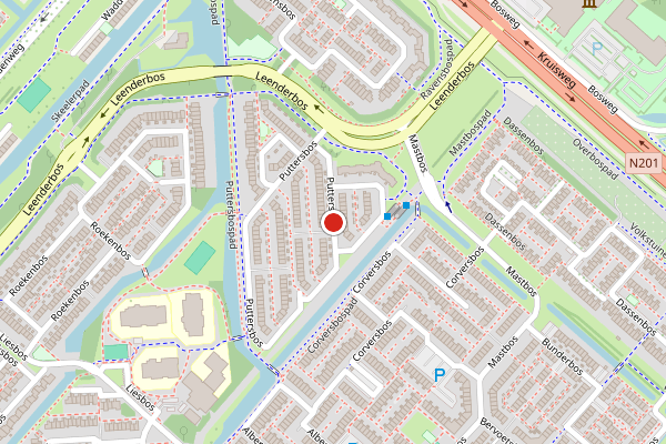 Brandweer-melding op Puttersbos, Hoofddorp op 11 juli, kaart-overzicht